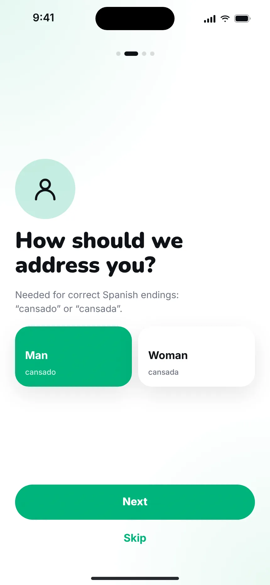 First launch — onboarding about